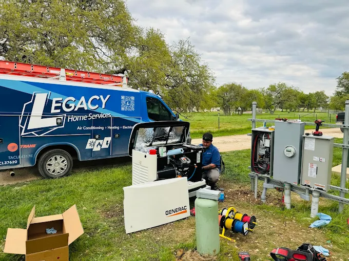Generac generator installation in progress